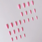 Glossy Pink Almond Press-On Nails | Reusable Fake Nails Set (24 pcs)