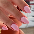 Glossy Pink Almond Press-On Nails | Reusable Fake Nails Set (24 pcs)