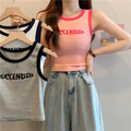 Minimal Ribbed Crop Tank Top - Summer