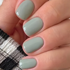 Elegant Sage Green Press-On Nails | Glossy Short Square Fake Nails Set