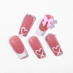 Premium Pink Press-On Nails | Reusable Nail Art Set