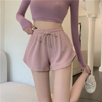 Women’s High-Waist Summer Casual Shorts | Soft Cotton Lounge Shorts